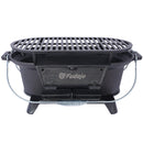 Oval Cast Iron Grill Outdoor, Portable Charcoal Grill and Tabletop Cast Iron Skillet - 100% Cast Iron, Durable, Small Charcoal Grill, Camping Stove, Hibachi Grill