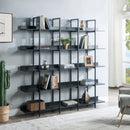 [VIDEO] 5 Tier Bookcase Home Office Open Bookshelf, Vintage Industrial Style Shelf with Metal Frame, MDF Board (Old Sku:WF286176AAB)