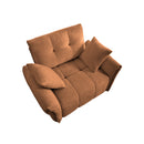 Modern Ergonomic 47' Single Seater Sofa with High-Resilience Cushions, Burnt Orange Chenille