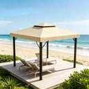 Premium Outdoor Shelter Cover,Replacement Gazebo Top Cover with Double-Tier Ventilation Design,Garden Replacement Canopy Cover(Only Including Replacement Gazebo Top Cover)