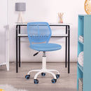 Ergonomic Swivel Office Chair – Blue Mesh Backrest with Adjustable Height and 360° Rotation