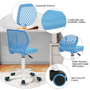 Ergonomic Swivel Office Chair – Blue Mesh Backrest with Adjustable Height and 360° Rotation