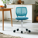 Ergonomic Aqua Office Chair with PU Casters – Adjustable Height, Aqua Corduroy Upholstery