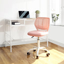 Ergonomic Small Task Chair with Adjustable Height &amp; 360° Swivel – Stylish Rose Pink Design for Kids, Home Office, and Compact Spaces
