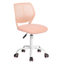 Ergonomic Small Task Chair with Adjustable Height &amp; 360° Swivel – Stylish Rose Pink Design for Kids, Home Office, and Compact Spaces