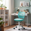 CARNATION TURQUOISE ADJUSTABLE SWIVEL CHAIR