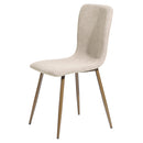 Modern Fabric Dining Chair - Upholstered Seat with Golden Powder-Coated Legs (Set of 4)
