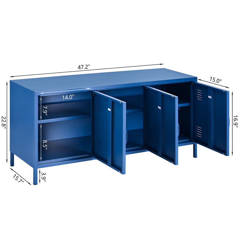 Metal Locker Organizer Night Stand with Storage Cabinet For Bedroom