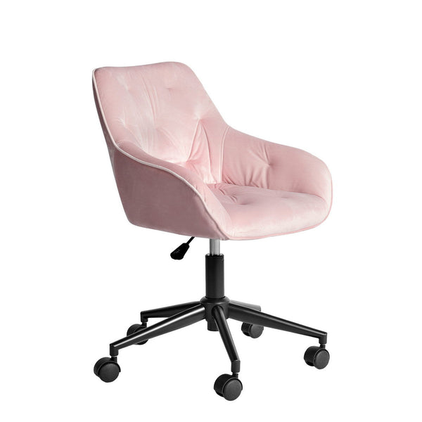 Mid Back Adjustable Soft Velvet Uphosltery Padded Seat Office chair - ALEXON