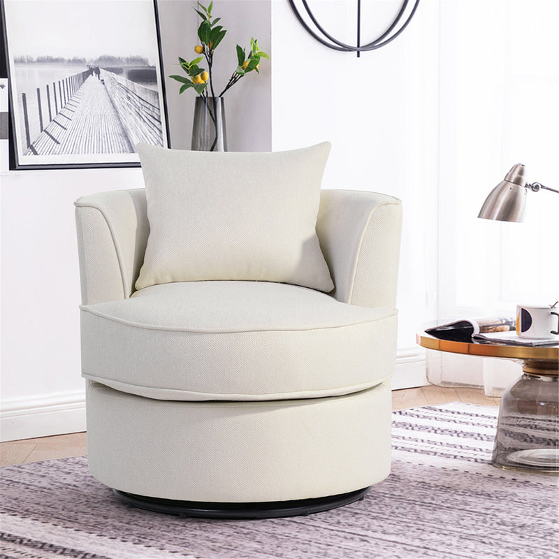 Living Room Swivel Sofa Armchair Beige