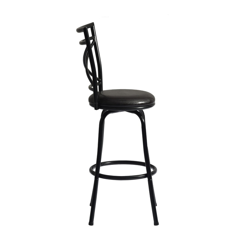 BAILAN 2-Piece Swivel Adjustable Height Counter & Bar Stool