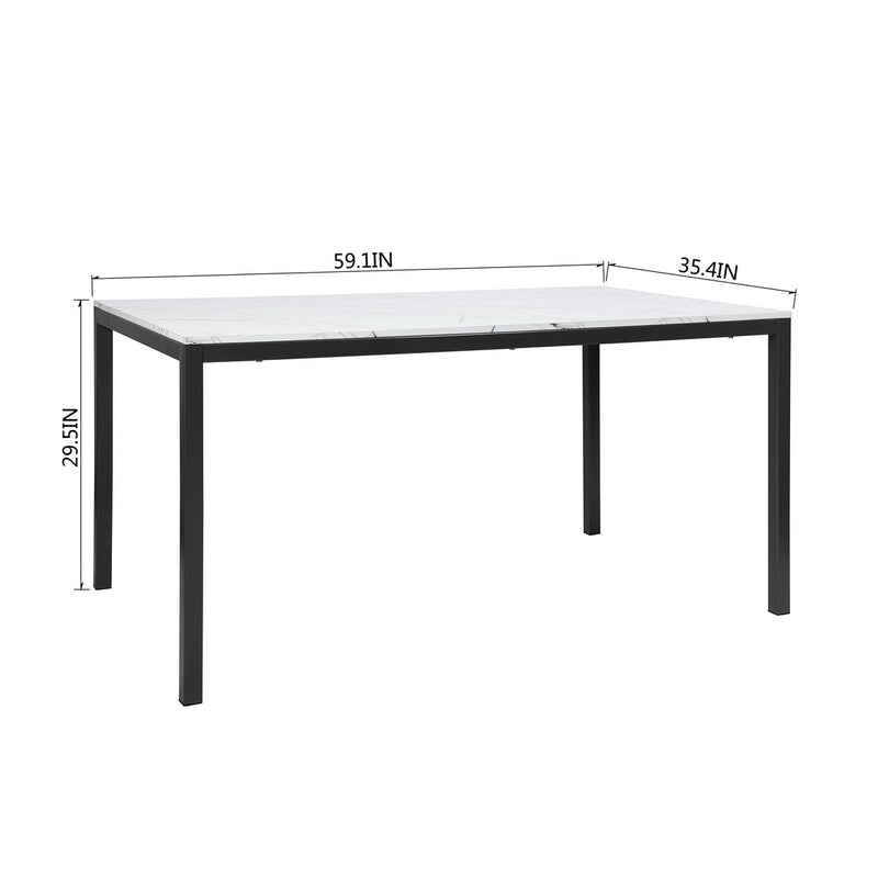 BRANDT Dining Table with Metal Leg