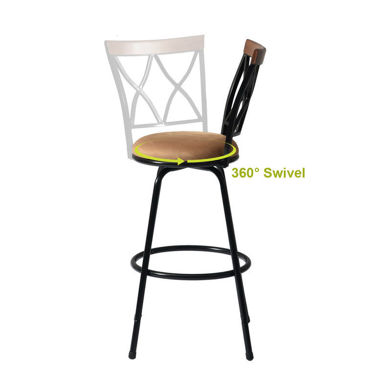 CALAMUS 2-Piece Swivel Adjustable Height Counter & Bar Stool