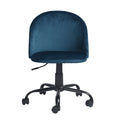 Computer Desk Chair, Home Office Task Chair Adjustable Height Swivel with Velvet Upholstered Work Chair Armless