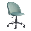 Computer Desk Chair, Home Office Task Chair Adjustable Height Swivel with Velvet Upholstered Work Chair Armless