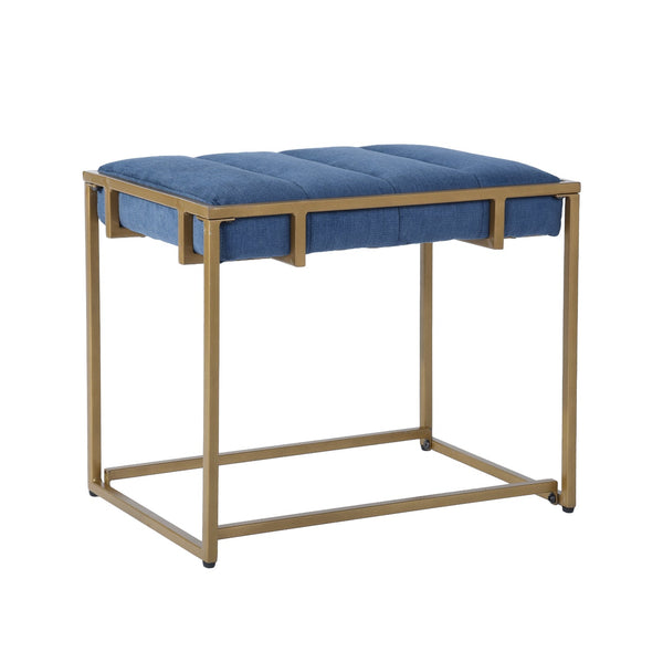 Cowan Blue Upholstered Ottoman