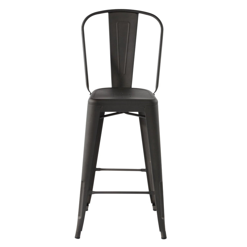 THOCAR 29 Inch Metal Bar Stools with Splat Back