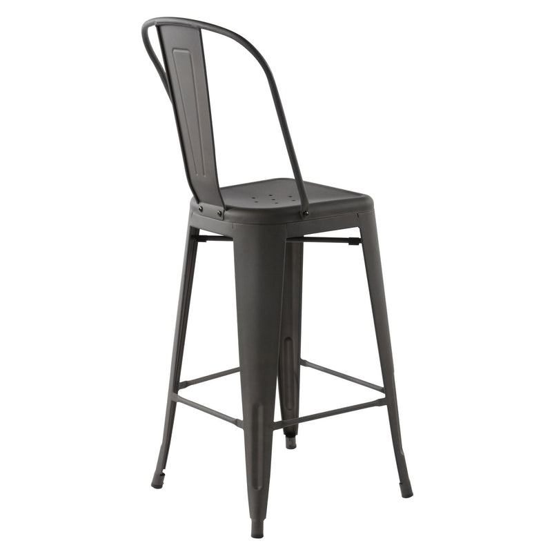 THOCAR 29 Inch Metal Bar Stools with Splat Back