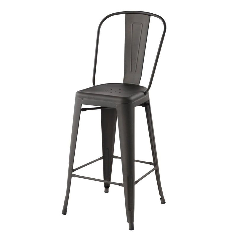 THOCAR 29 Inch Metal Bar Stools with Splat Back