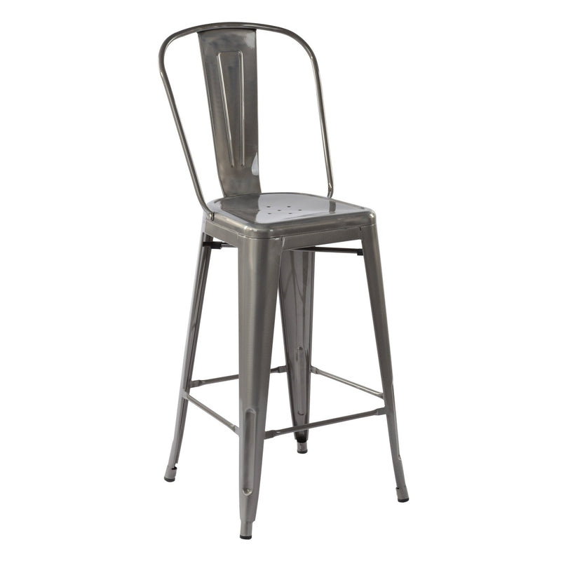 THOCAR 29 Inch Metal Bar Stools with Splat Back