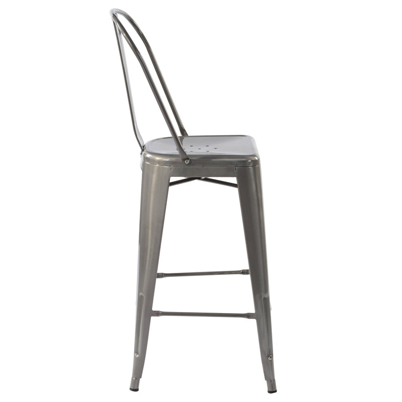 THOCAR 29 Inch Metal Bar Stools with Splat Back