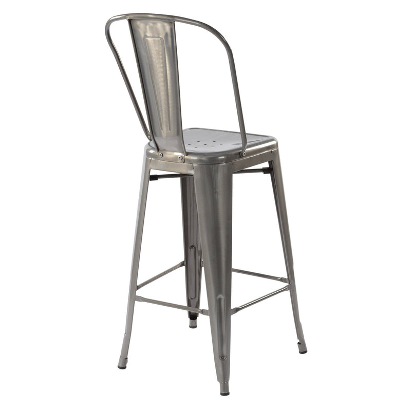 THOCAR 29 Inch Metal Bar Stools with Splat Back