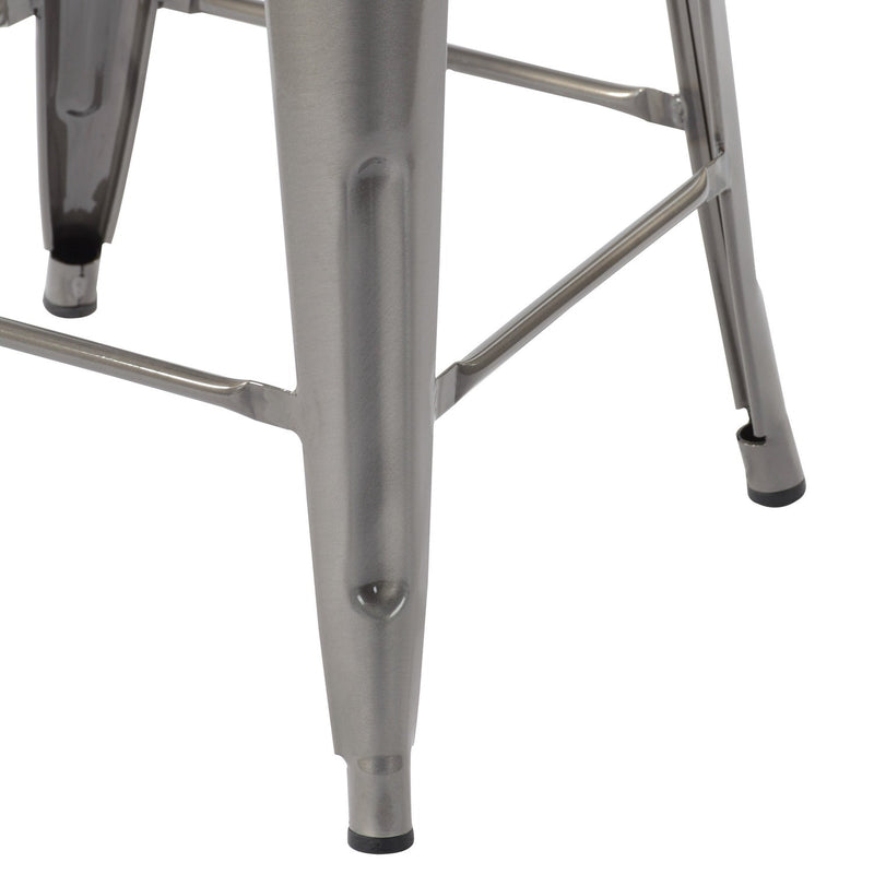 THOCAR Industrial 24 Inch Metal Counter Height Bar Stools