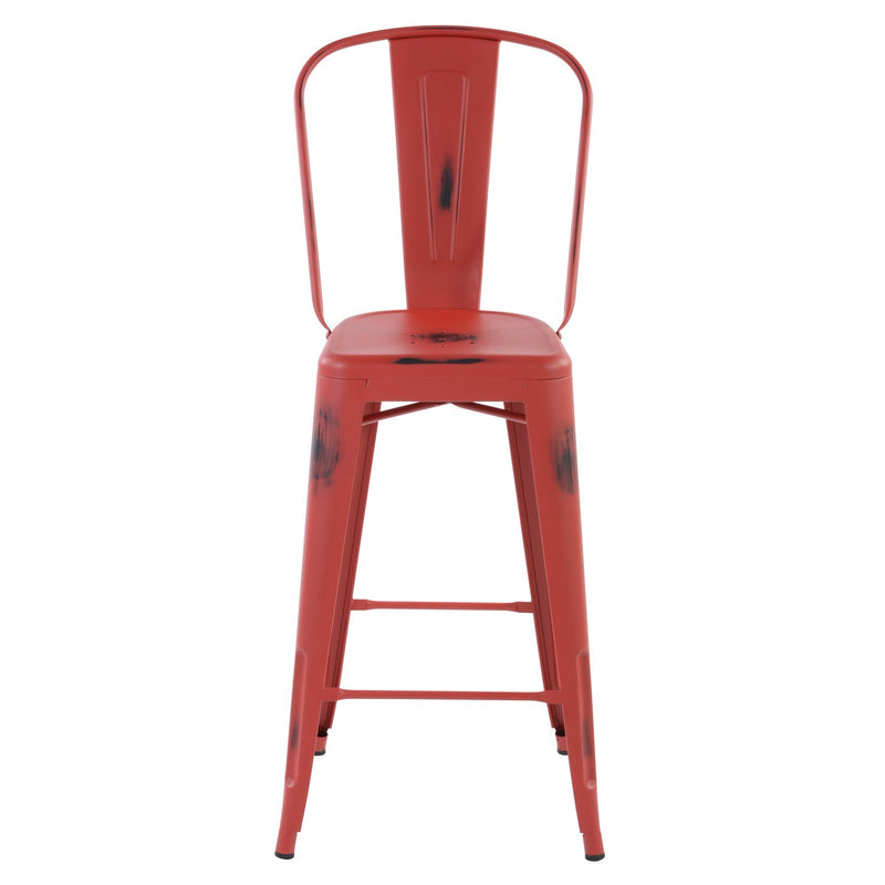 THOCAR 29 Inch Metal Bar Stools with Splat Back