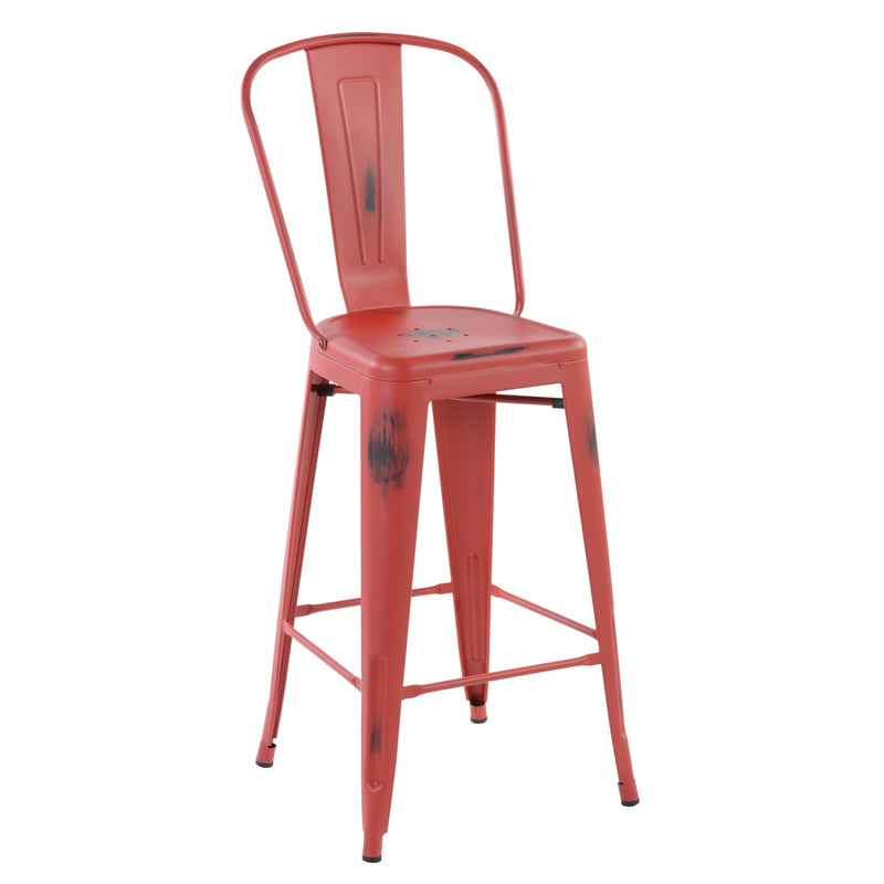 THOCAR 29 Inch Metal Bar Stools with Splat Back