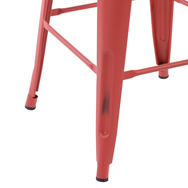 THOCAR 29 Inch Metal Bar Stools with Splat Back