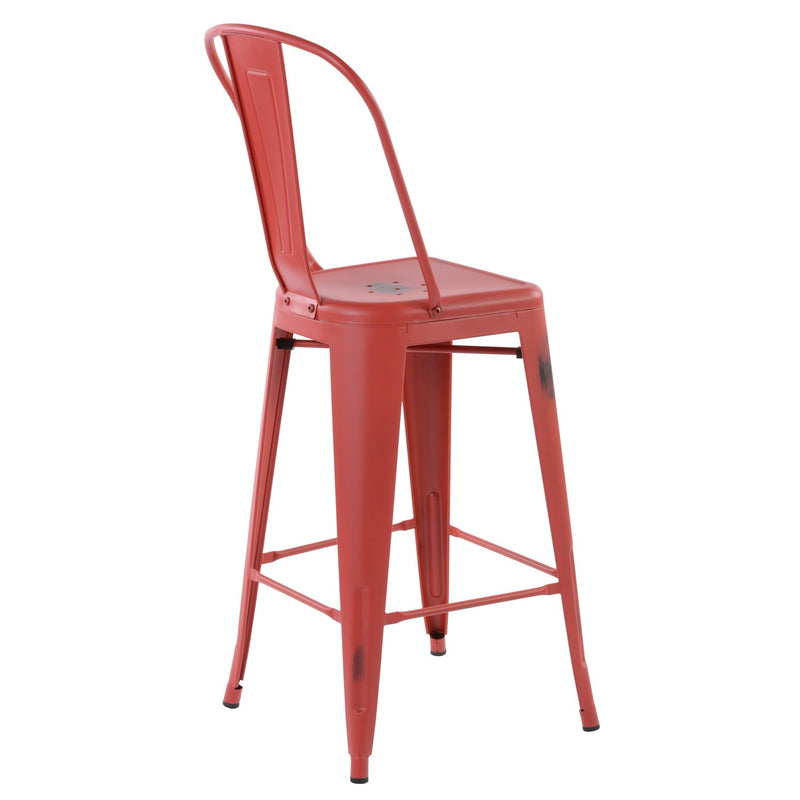 THOCAR 29 Inch Metal Bar Stools with Splat Back