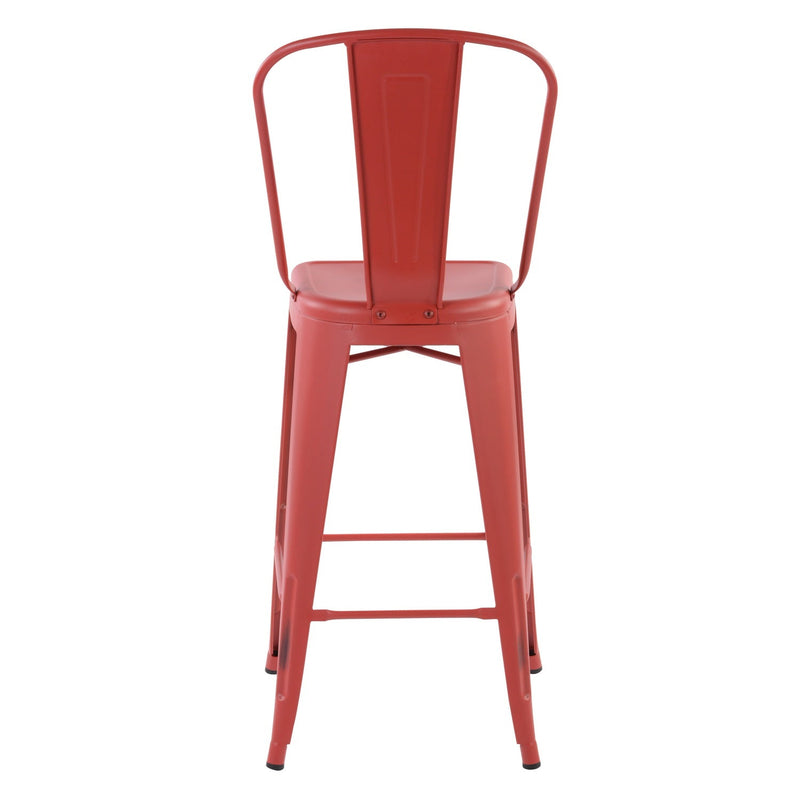 THOCAR 29 Inch Metal Bar Stools with Splat Back