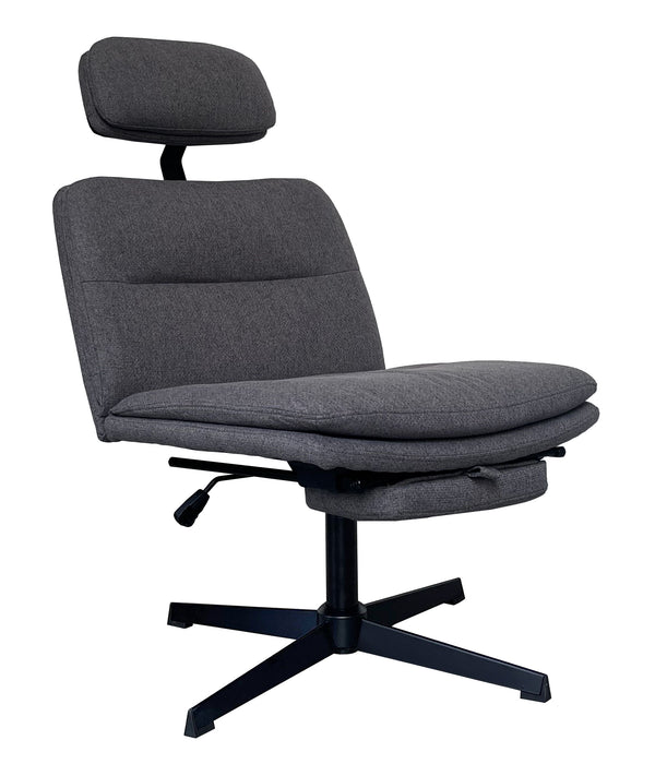 Reclining Office Chair with Massage, Ergonomic Office Chair with Foot Rest, Grey