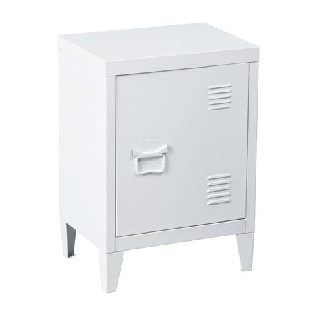 Graves Metal Storage Cabinet Stand 57.5cm Shelves White