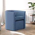 Living Room Accent Chair with Ottoman Blue