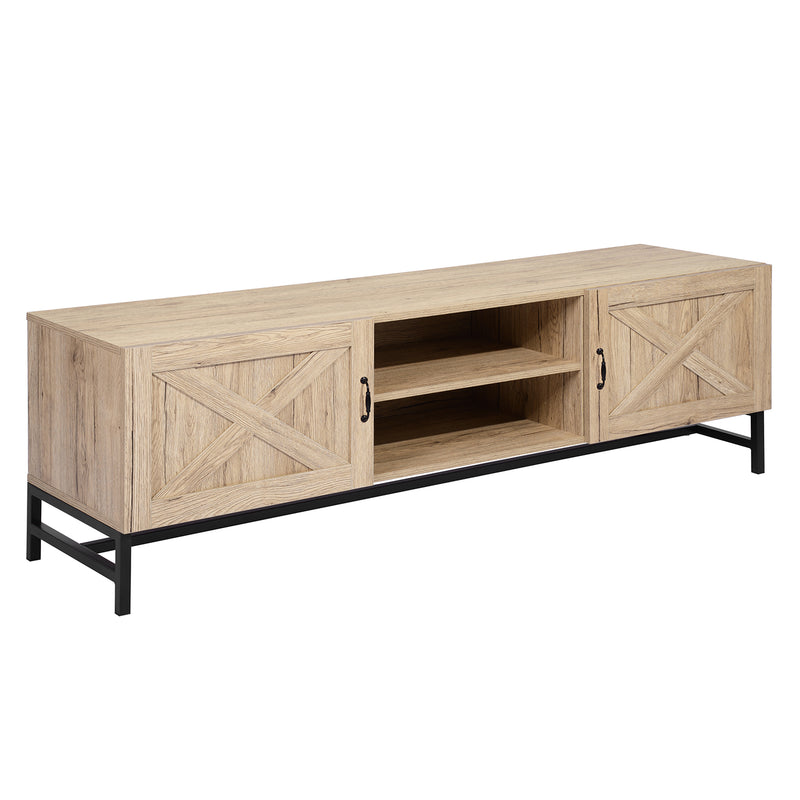 Farmhouse TV Stand with Storage for TVs up 65 inch, 60 inch