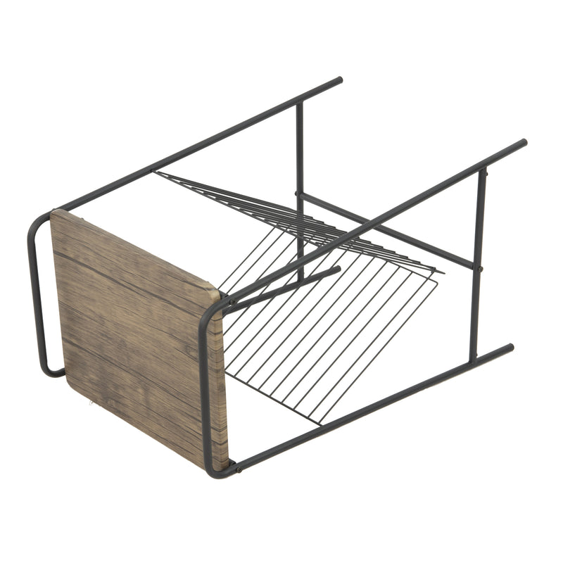 BRISSETT Magazine Rack with Wood Tabletop