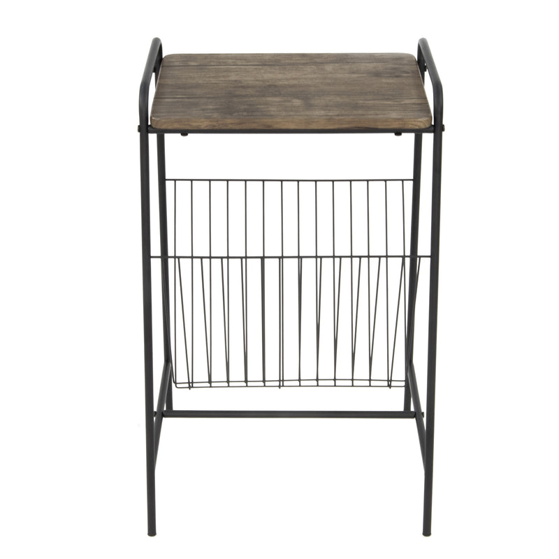BRISSETT Magazine Rack with Wood Tabletop