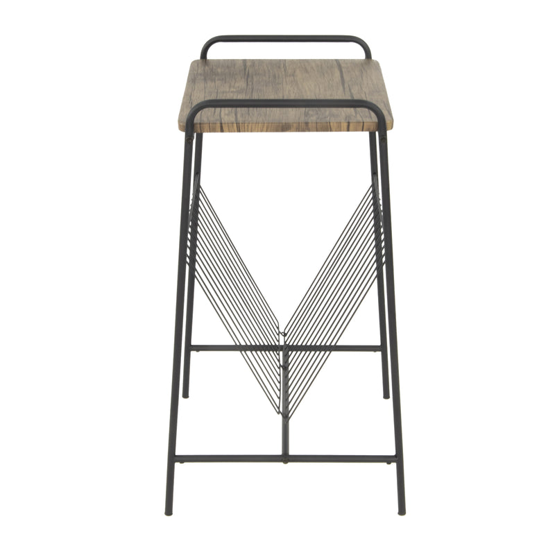 BRISSETT Magazine Rack with Wood Tabletop