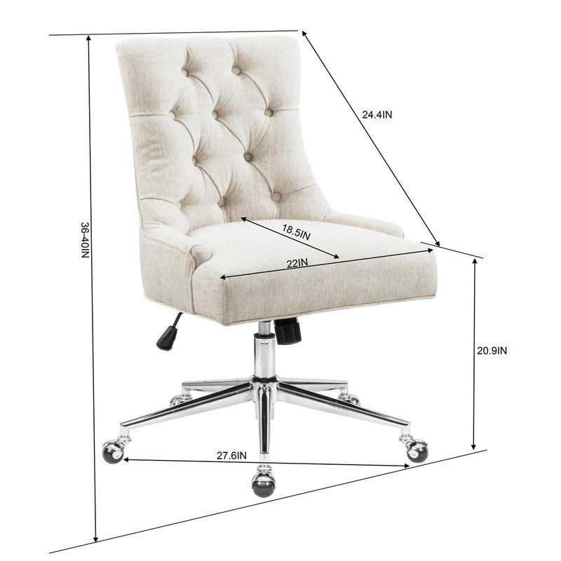 CHADEN Fully Upholstered Swivel Office Chair