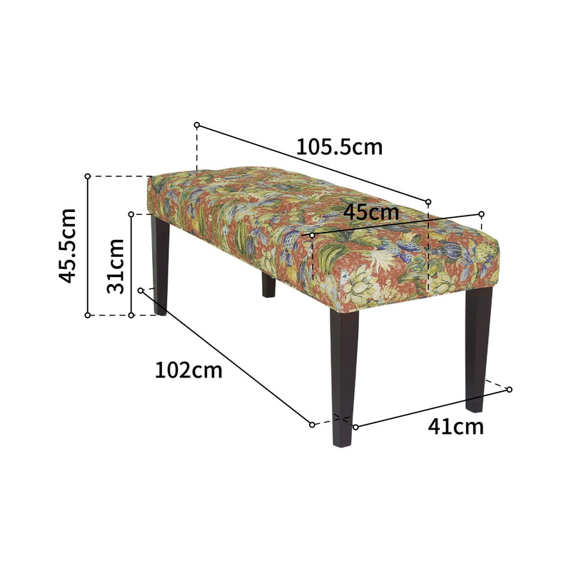 41.5" Wide Tufted Upholstered Bench