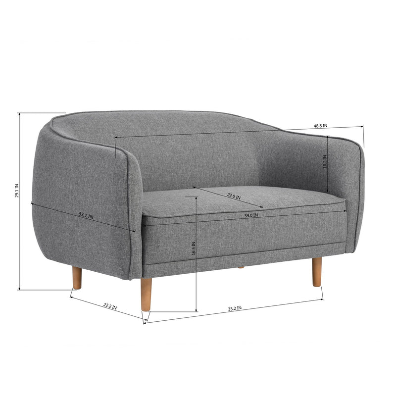 Contemporary Style Curved Sofa