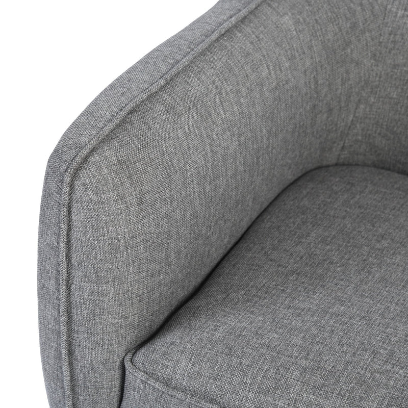 33.5'' Wide Linen Barrel Chair