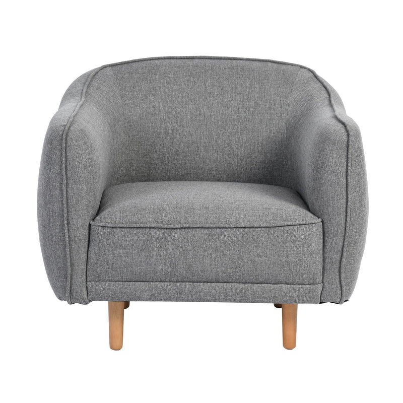 33.5'' Wide Linen Barrel Chair