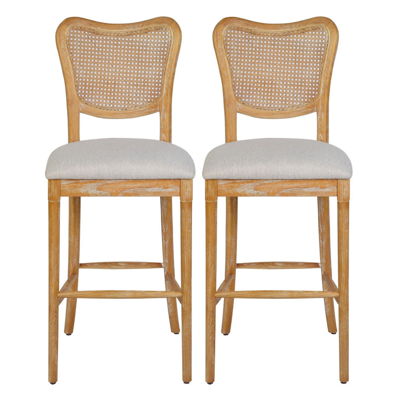 EIKKI Natural Woven Rattan Counter & Bar Stool