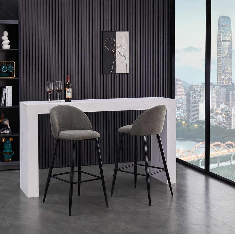 Haseeb 2-Piece 26" Upholstered Counter Height Bar Stool Bar Chairs