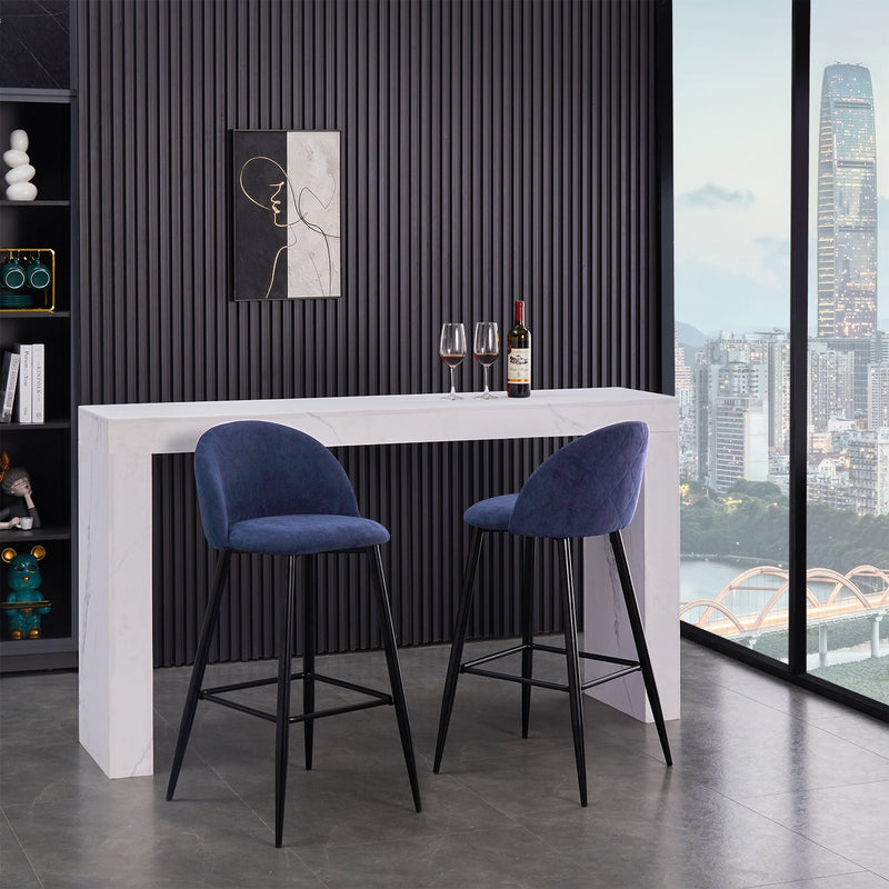 Haseeb 2-Piece 26" Upholstered Counter Height Bar Stool Bar Chairs