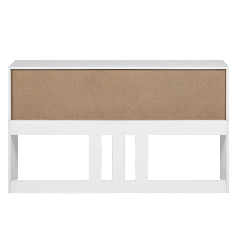 55'' White Modern Console Table With Storage