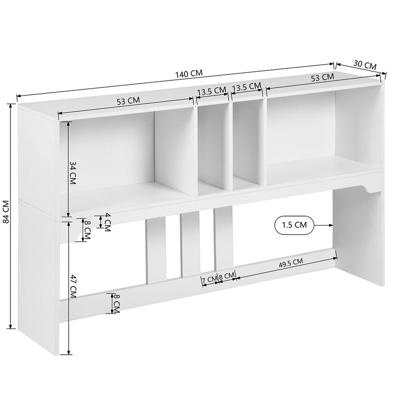 55'' White Modern Console Table With Storage