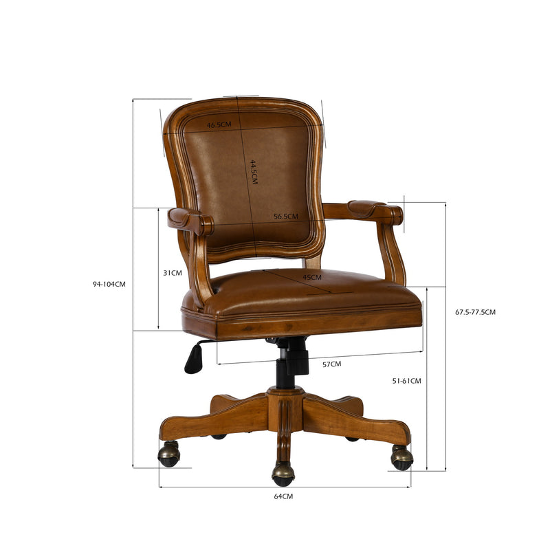 KERRI Vintage Faux Leather Executive Chair